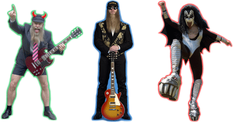 Bruzzler as AC/DC, ZZ Top & Kiss Tribute Multi Tribute Band Bruzzler